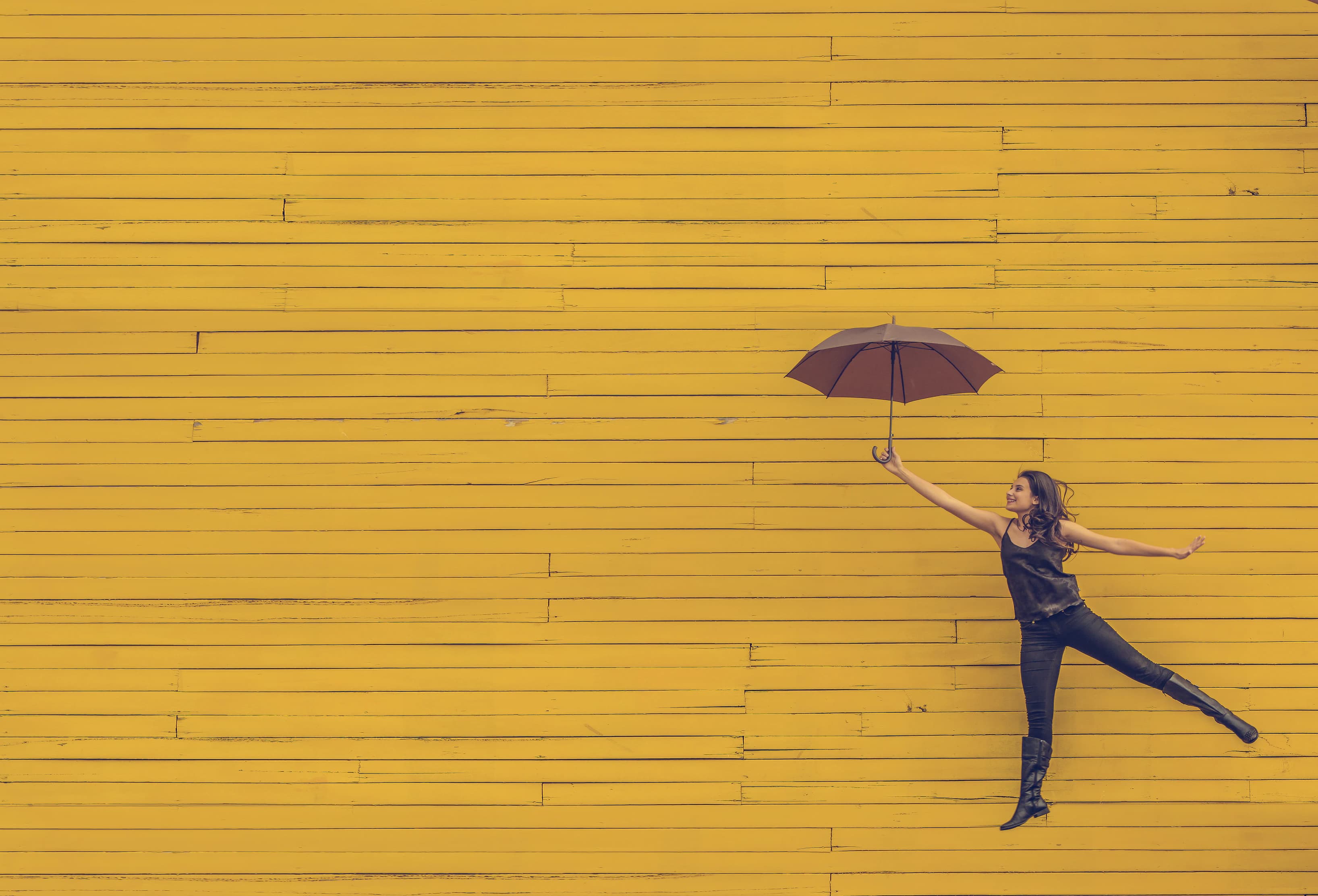 Woman holding umbrella